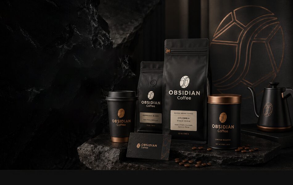 Obsidian Coffee — Brand Identity & Packaging